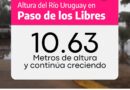 Paso de los Libres: El río Uruguay alcanzó los 10.63 mts